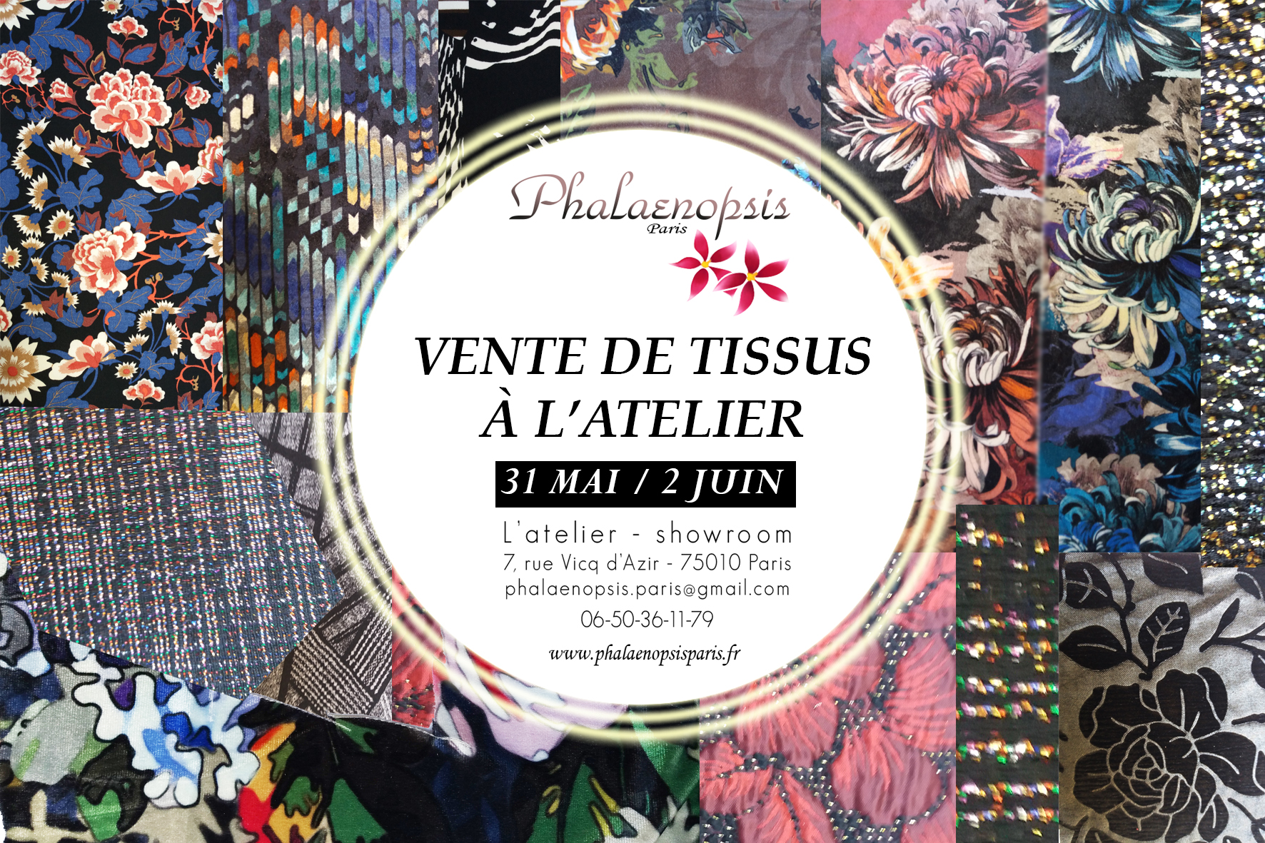 Flyer vente coupons de tissus