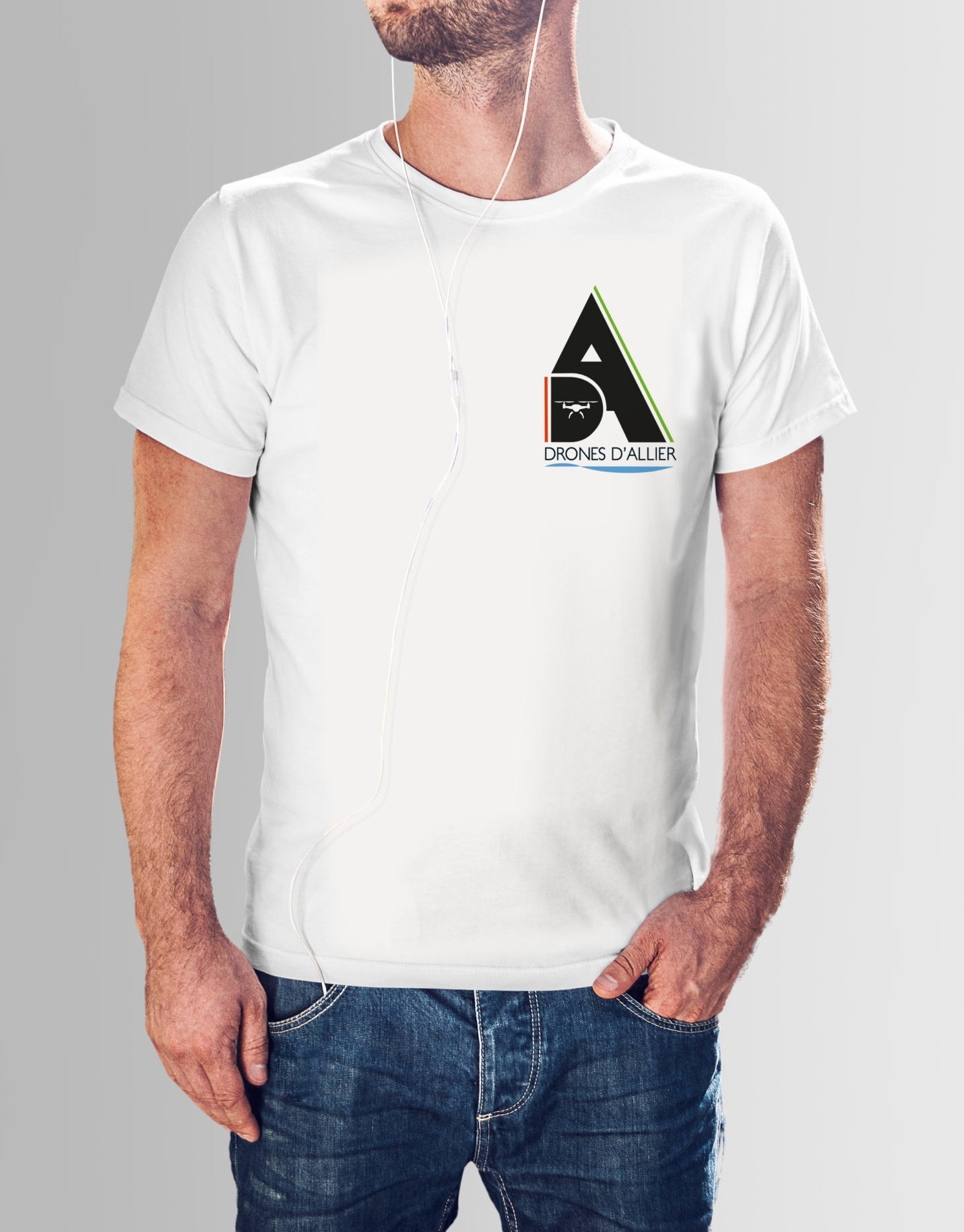 T-shirt Drones d'Allier T-Shirt Blanc Drone d'Allier