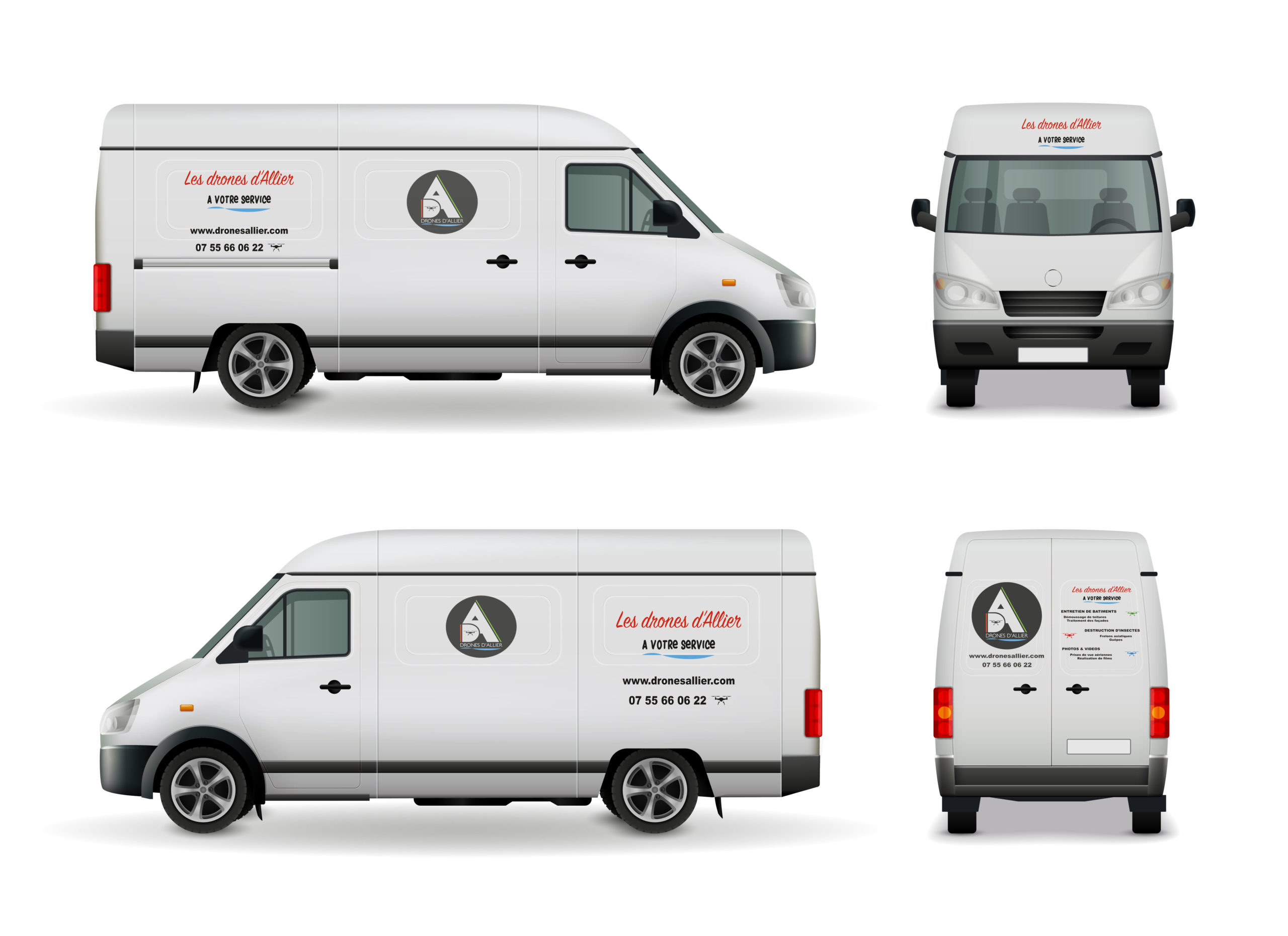 Camionette Drones d'Allier Mockup camionette