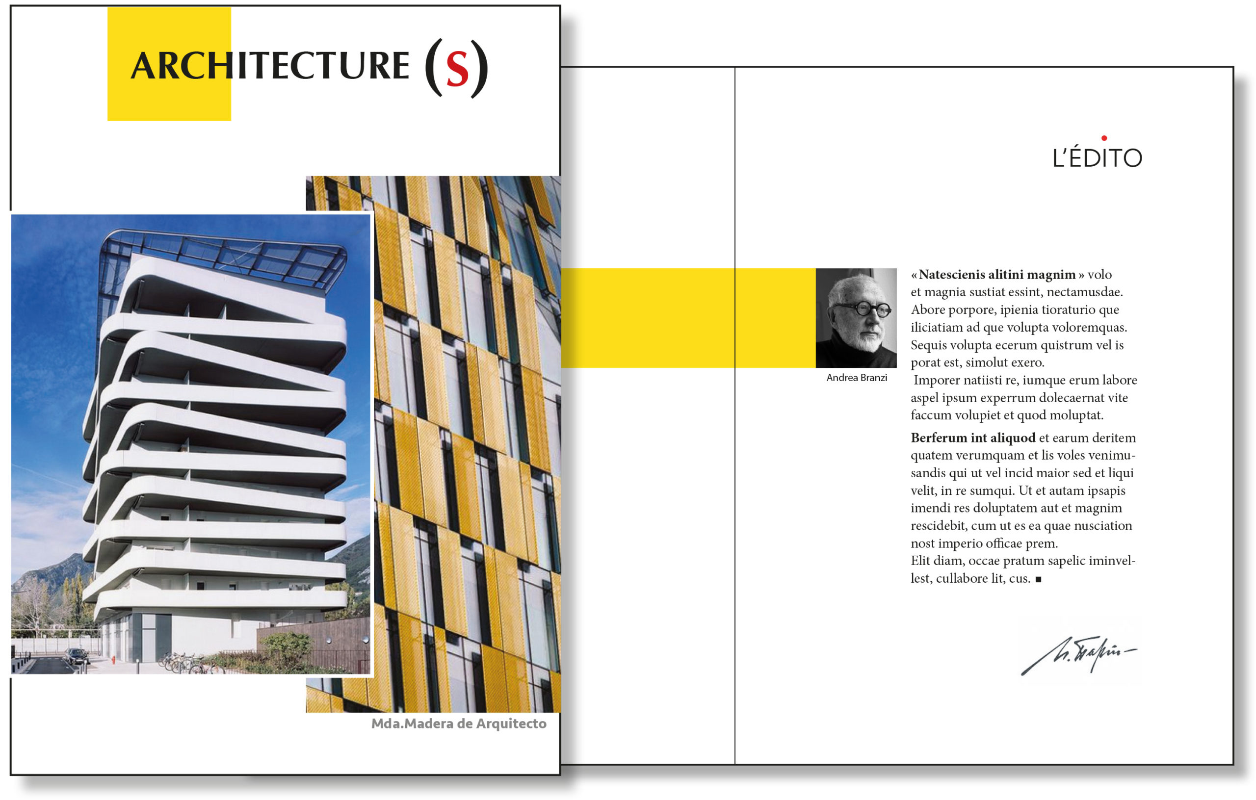 Couverture magazine d'architecture