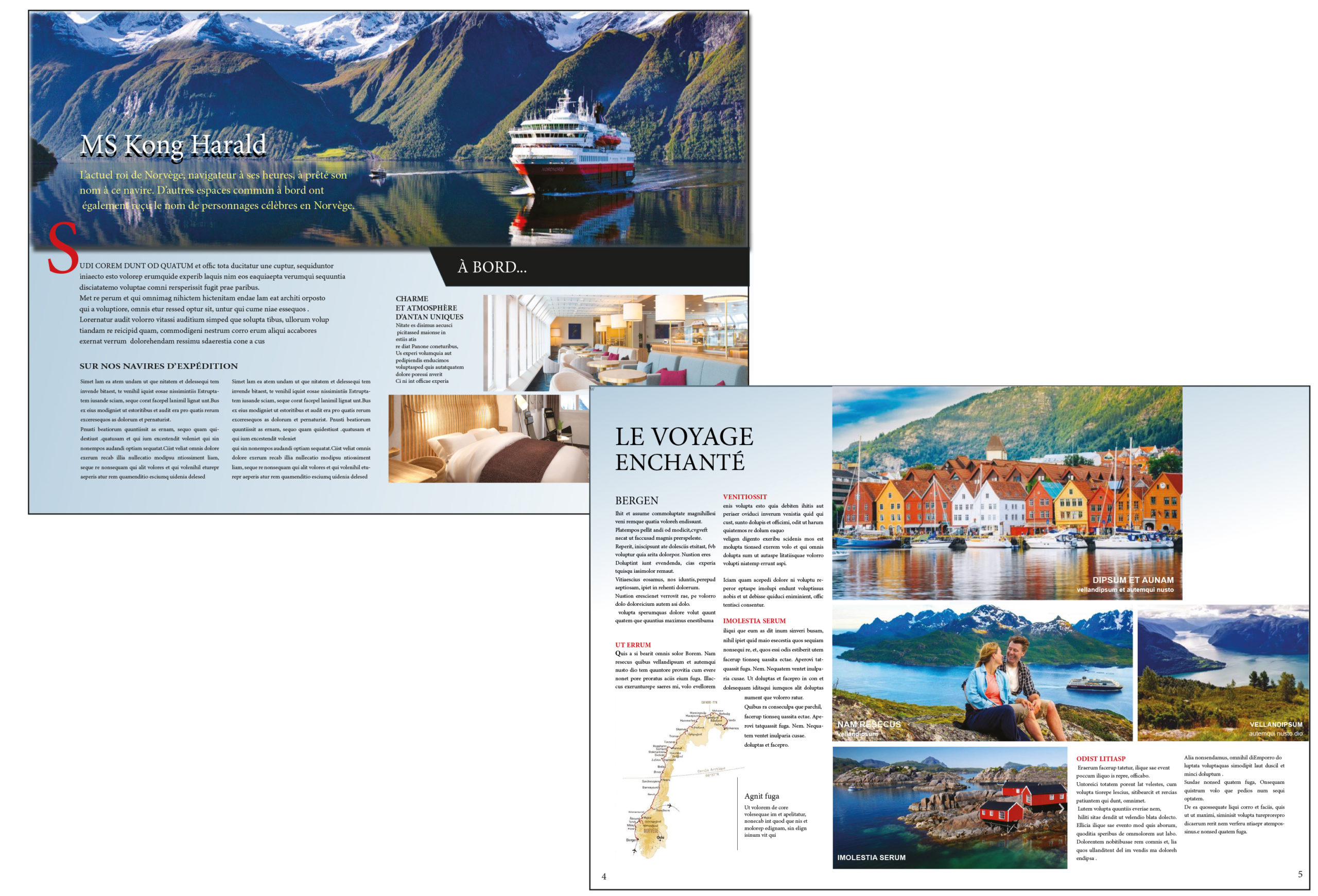 Page magazine  de voyage Norvege