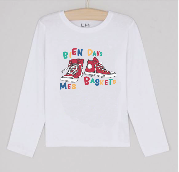 T-shirt dinosaure fond gris chiné