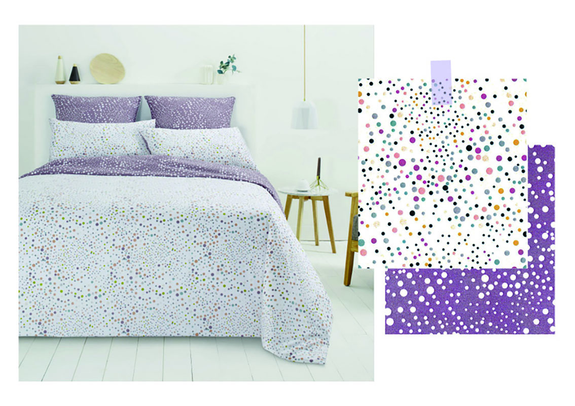housse de couette pois multicolore