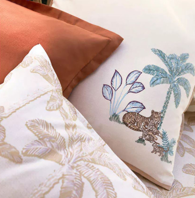 zoom taie d'oreiller au royaume de Siam Design LiseMessonnet Assitette